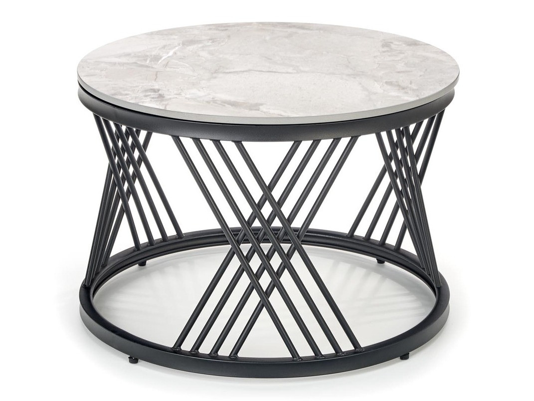 Coffee table set Houston Acetum (Black + Grey marble)