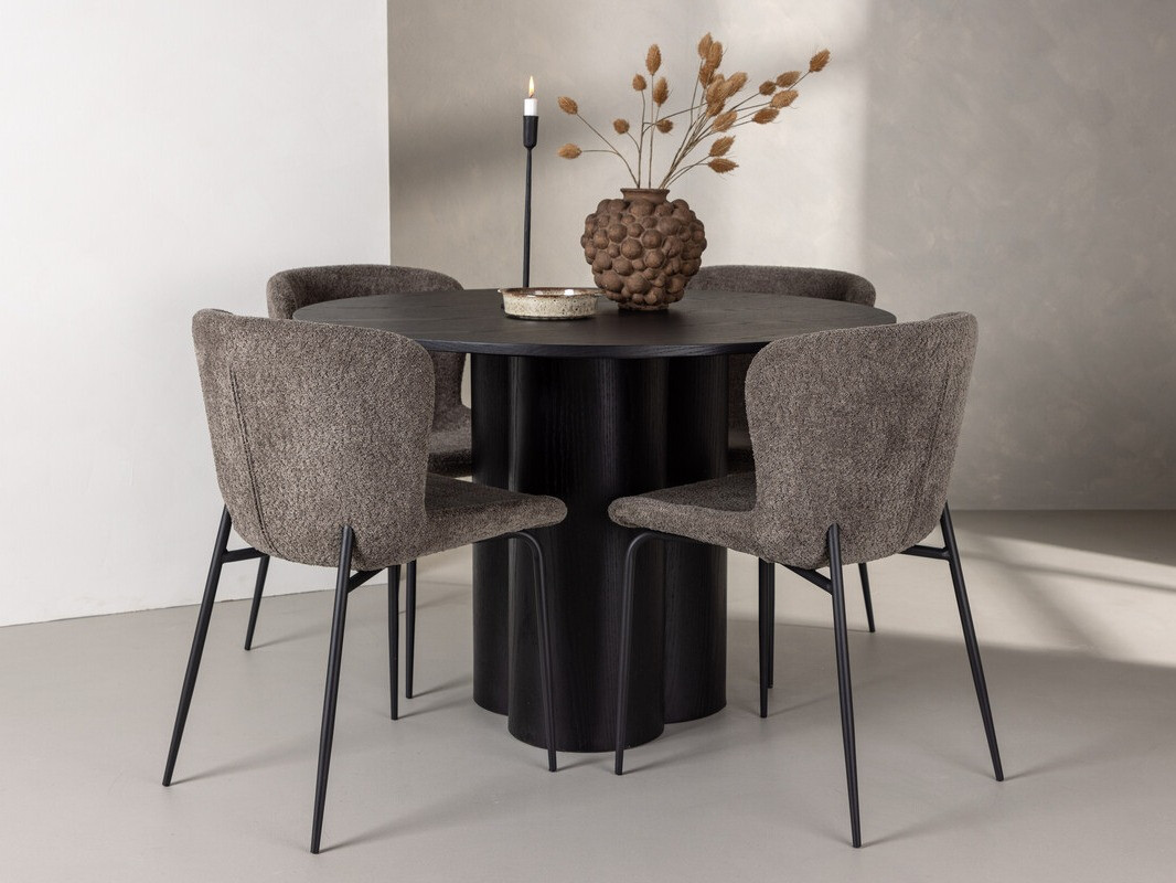 Dining set Dallas 3432 (Brown + Black)