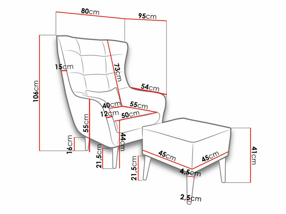 Armchair Comfivo Ulmus II (Kronos 07)