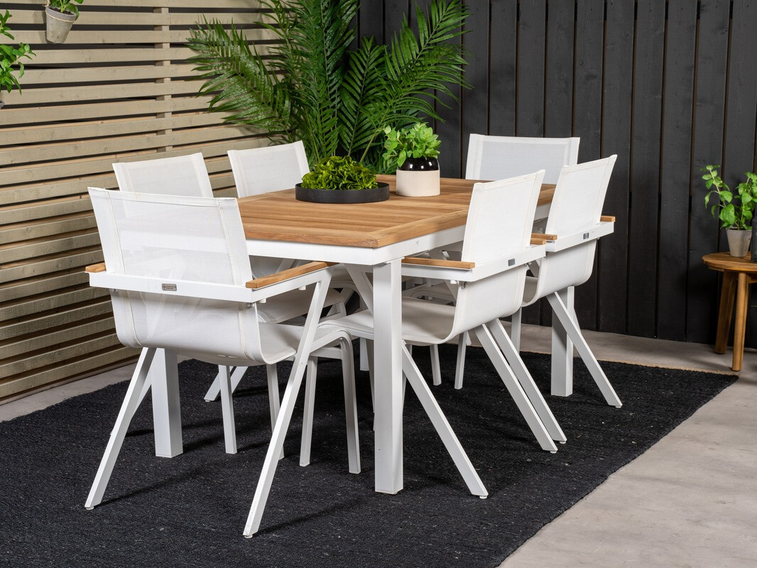 Outdoor table Dallas 809 (Teak + White)