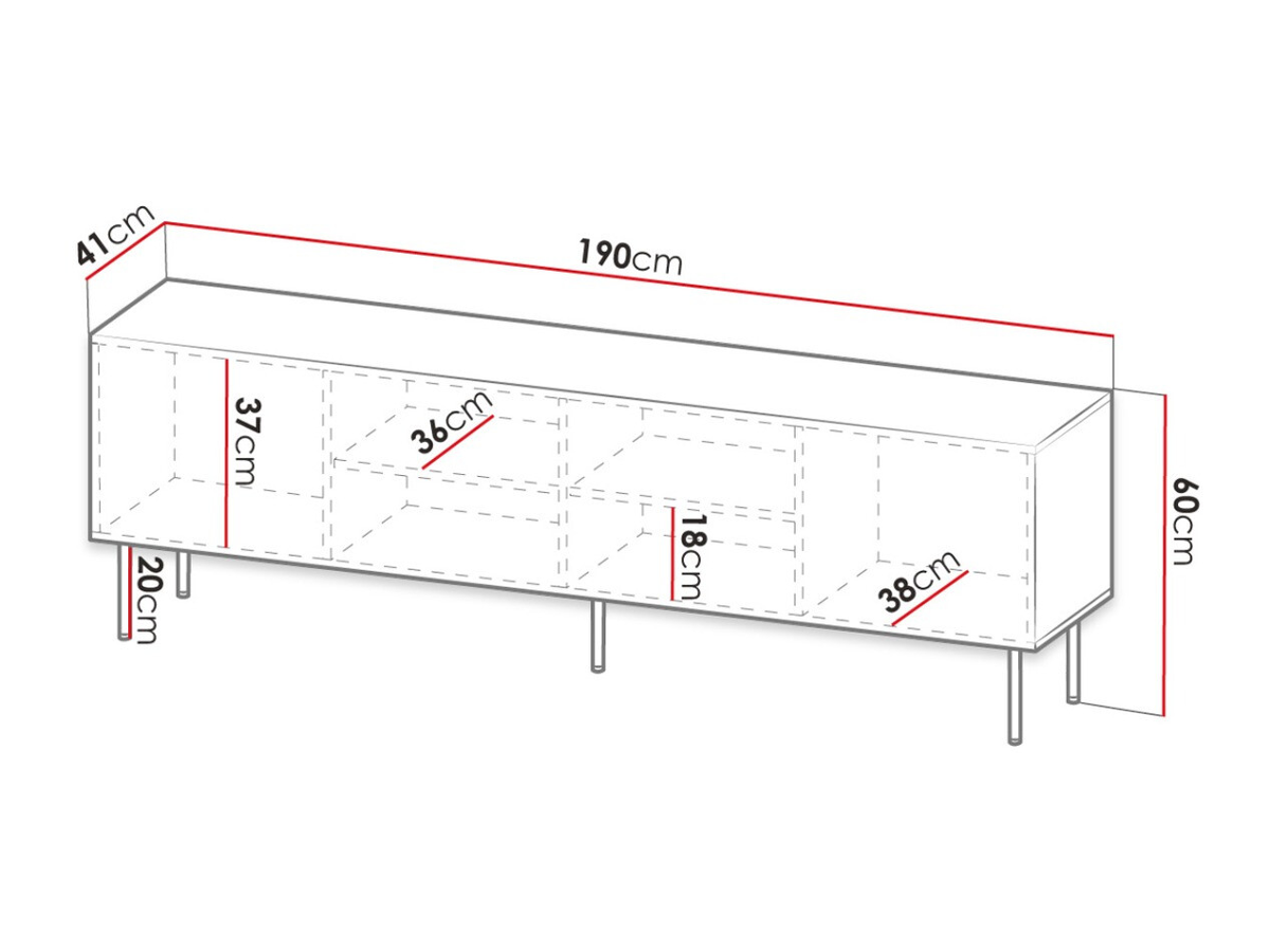 TV stand Lorelbo 103 (Wotan Oak + Black)