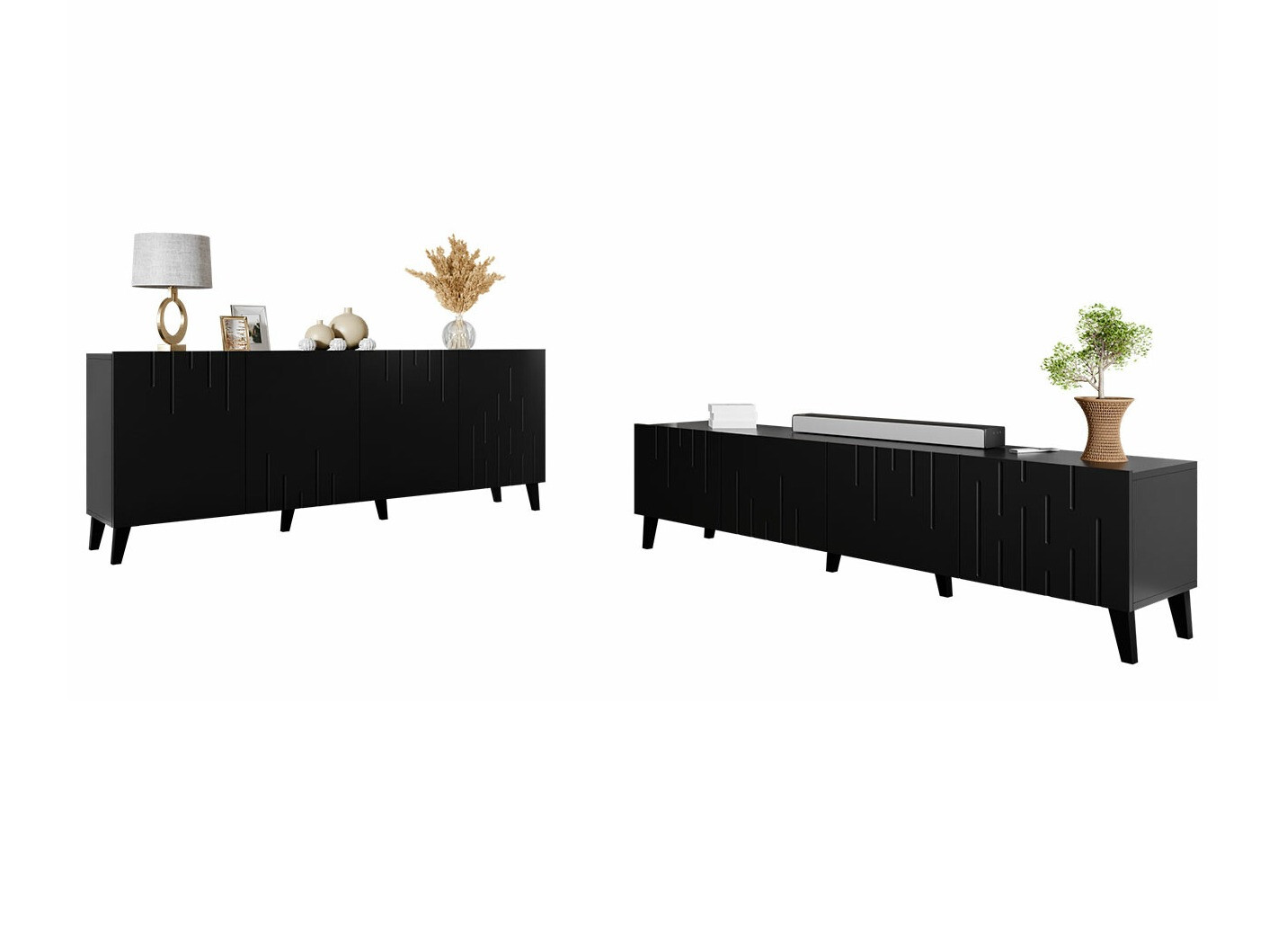 Living room set Charlotte 212 (Black)