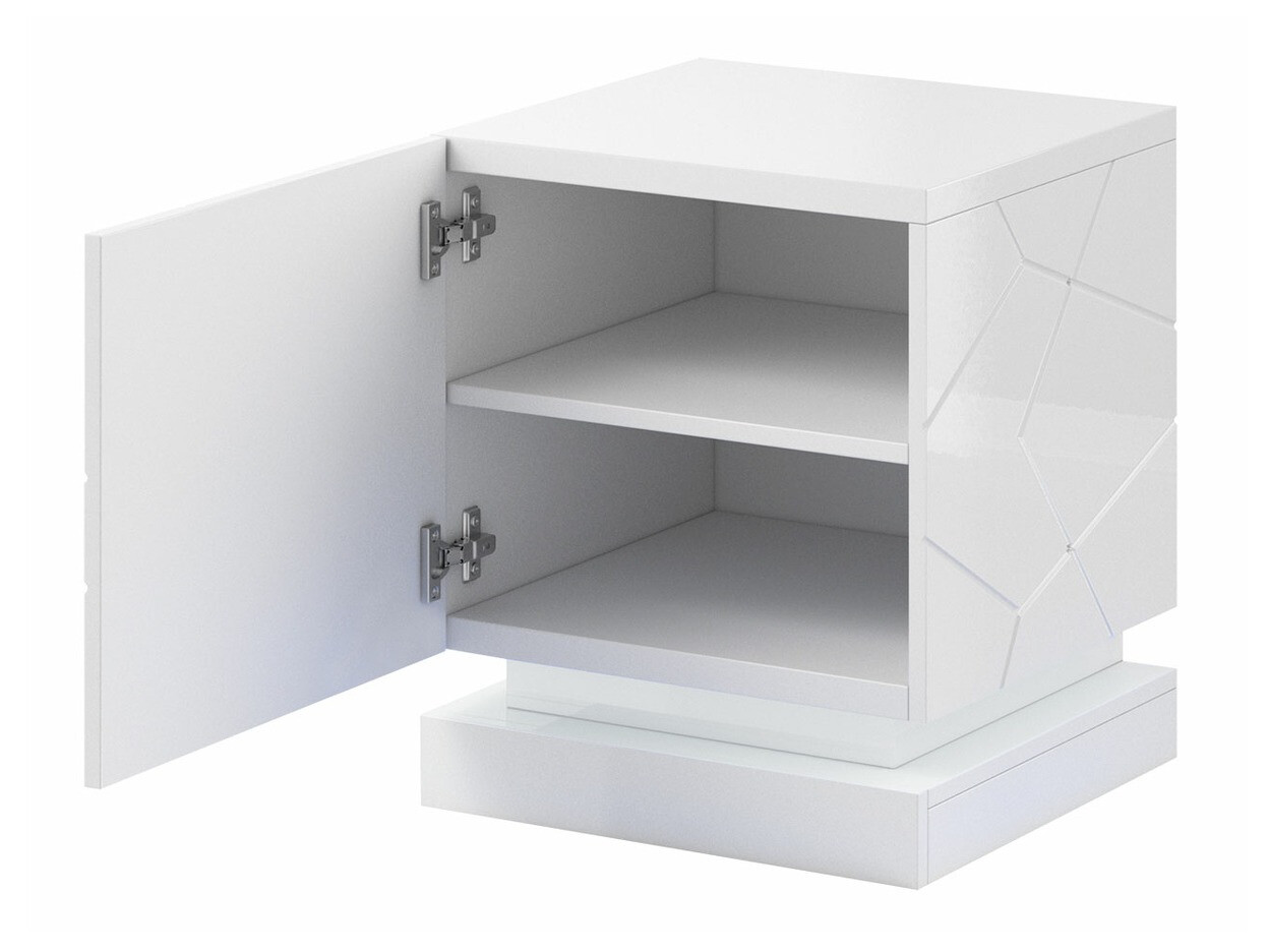 Set of bedside tables Linar (Black + Glossy black)