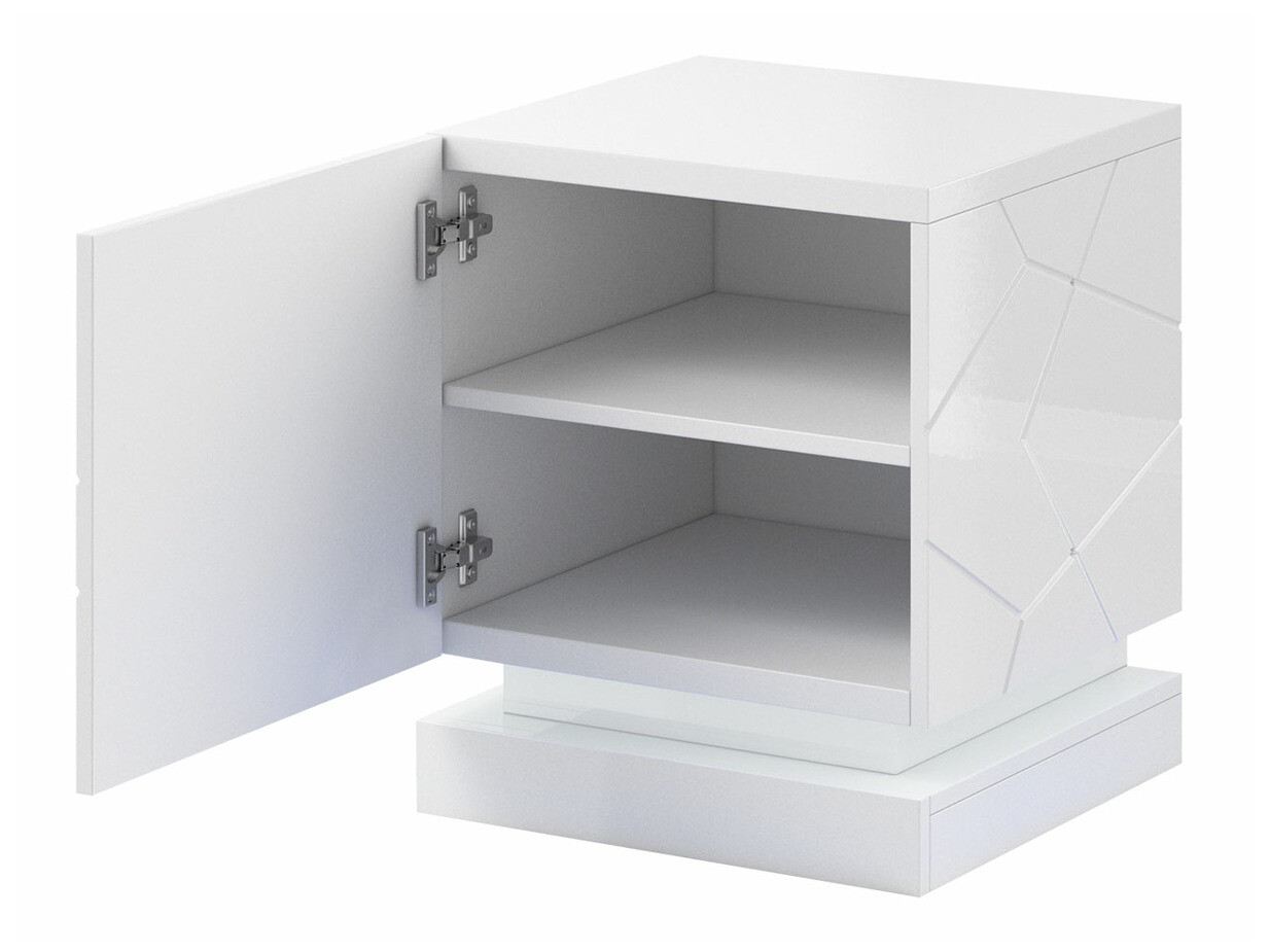 Set of bedside tables Linar (Black + Glossy black)