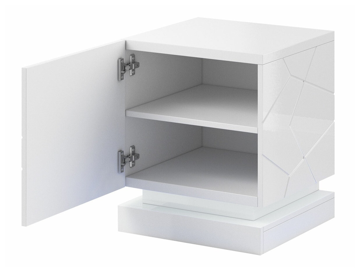 Set of bedside tables Linar (Black + Glossy black)