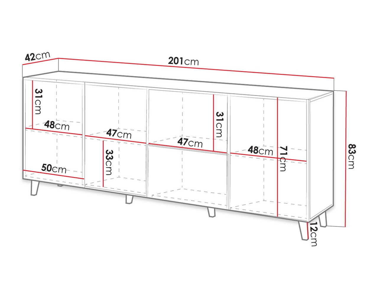 Sideboard Comes (Anthracite)