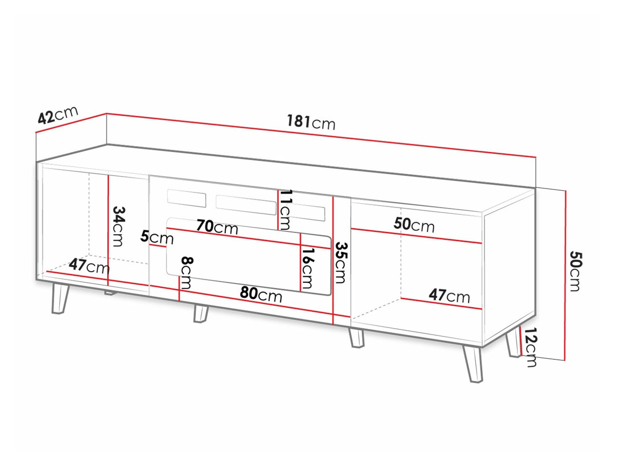 TV stand Comes II (Anthracite)