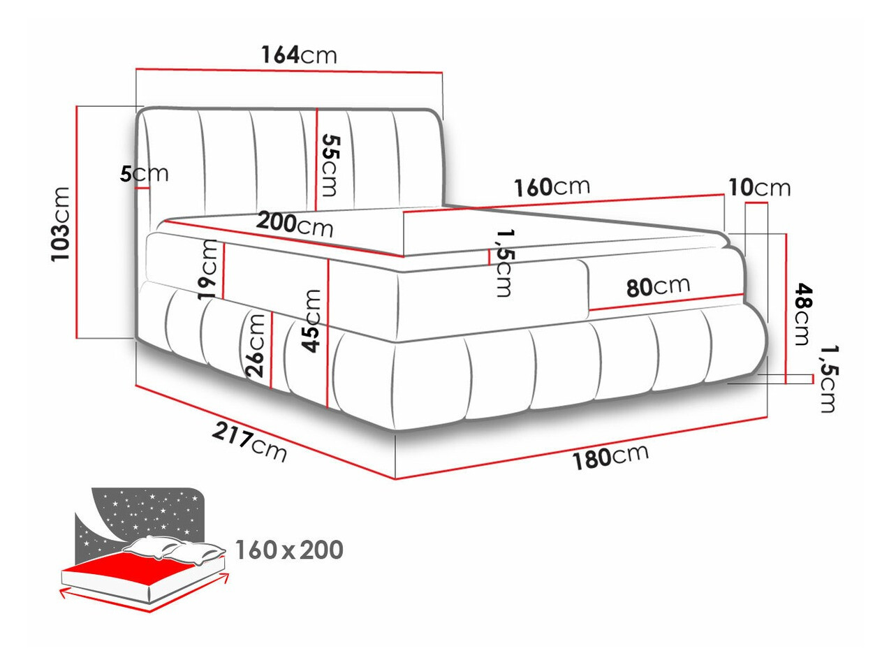 Continental bed Cursus (Kronos 26)