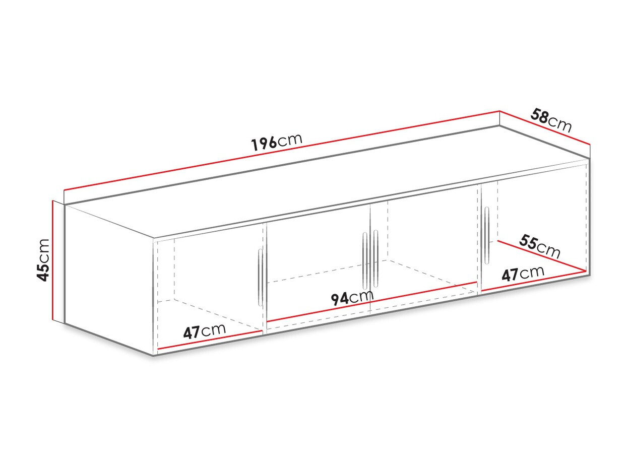 Wardrobe Dortivu I (Graphite)