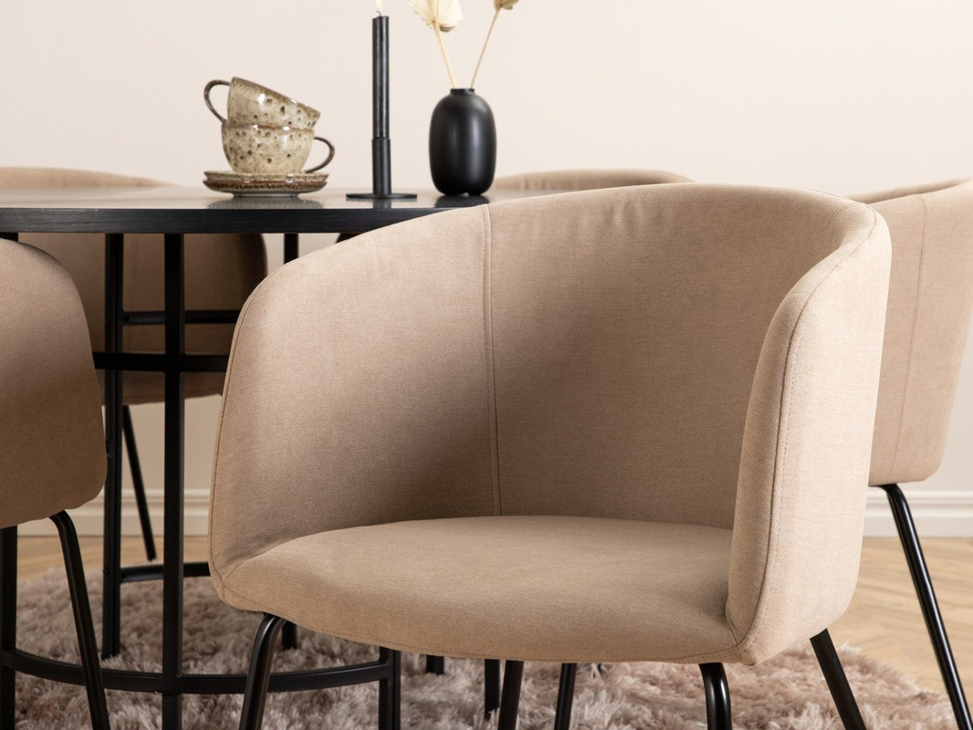 Dining set Dallas 2378 (Black + Beige)