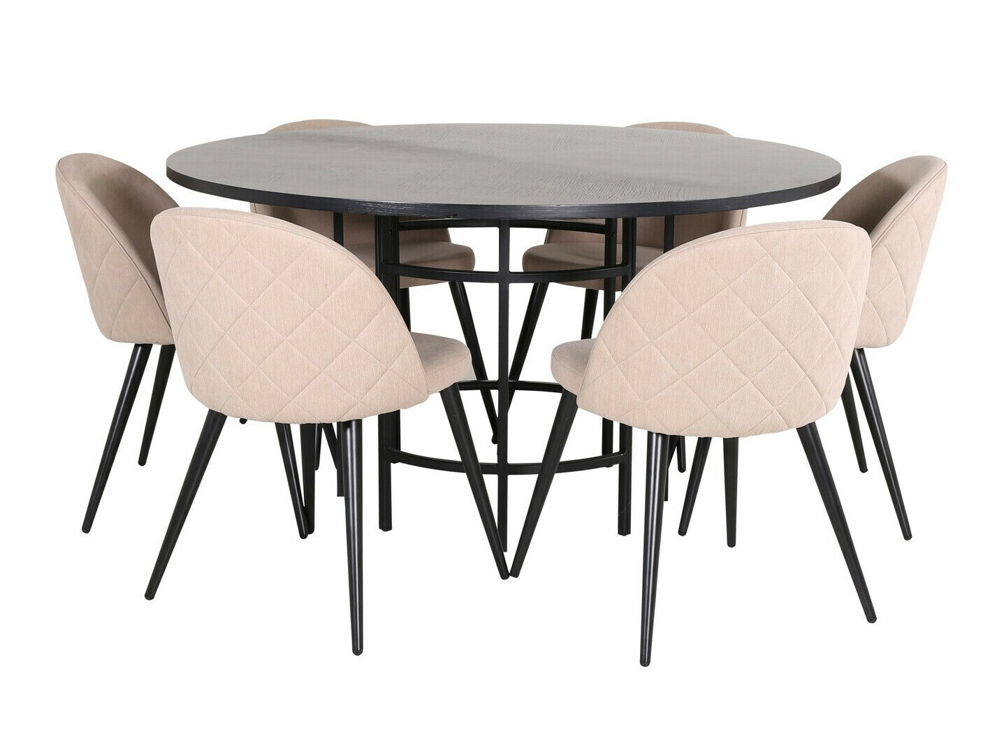 Dining set Dallas 2387 (Black + Beige)