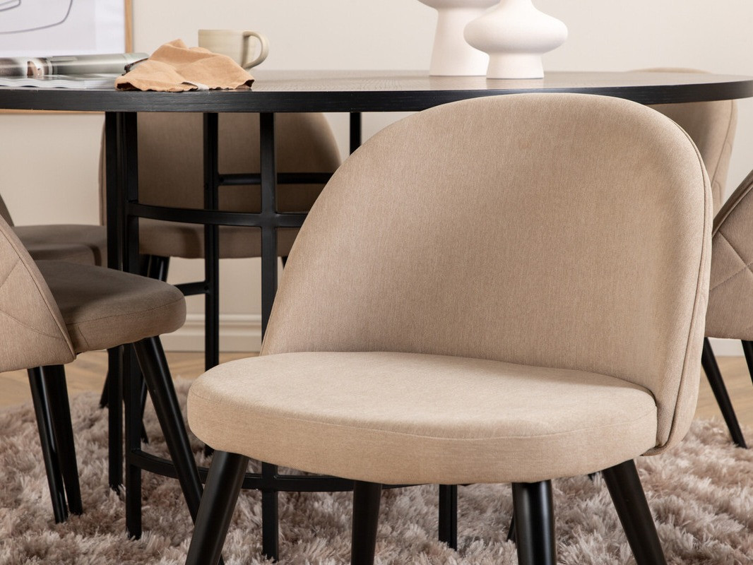 Dining set Dallas 2387 (Black + Beige)