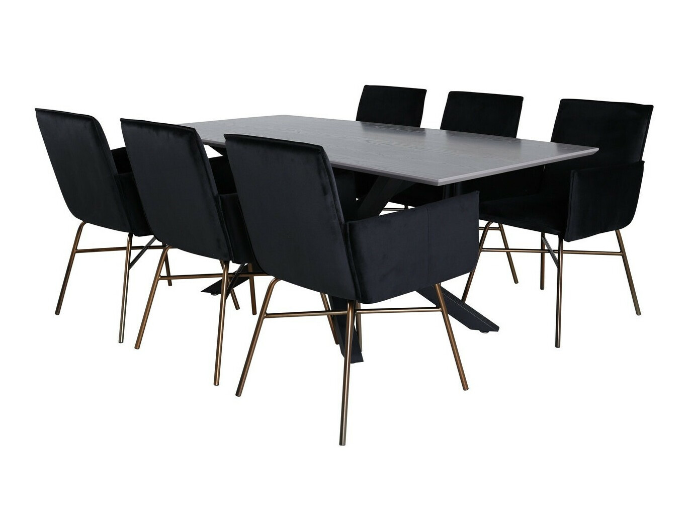 Dining set Dallas 2701 (Black + Copper)
