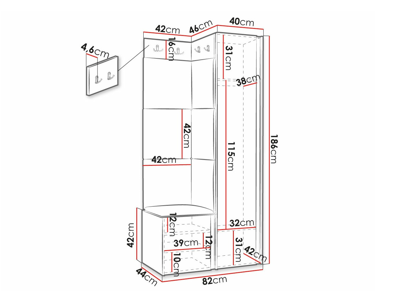 Hallway set Hartford 390 (Polo 897)