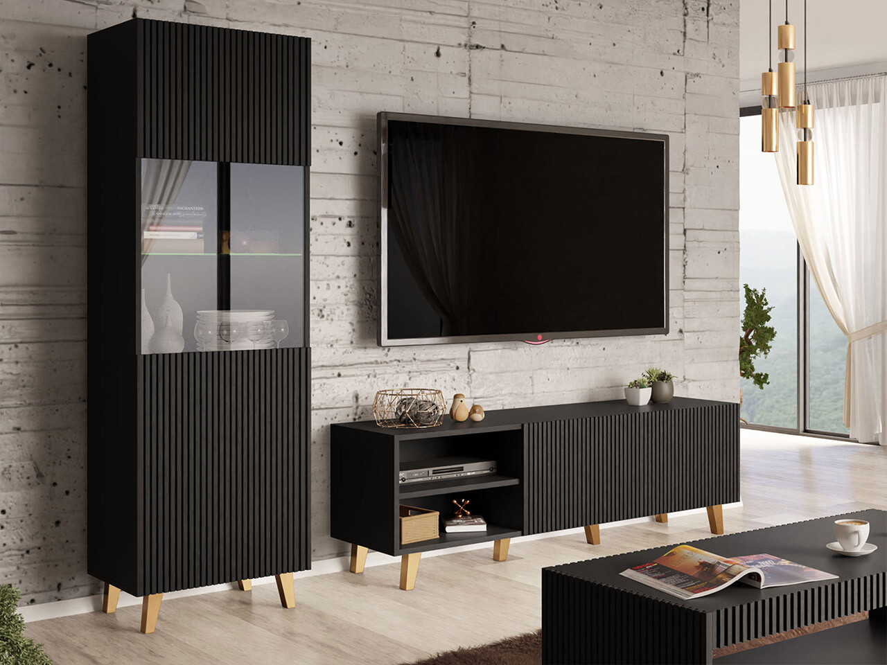 Living room set Dicto I (Black)