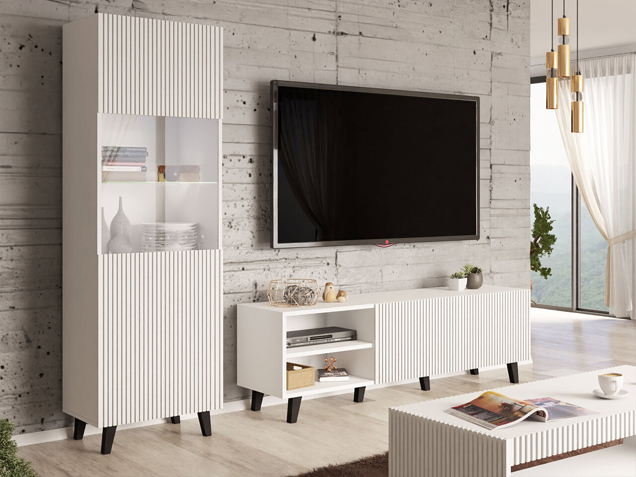 Living room set Levmari 110 (White)