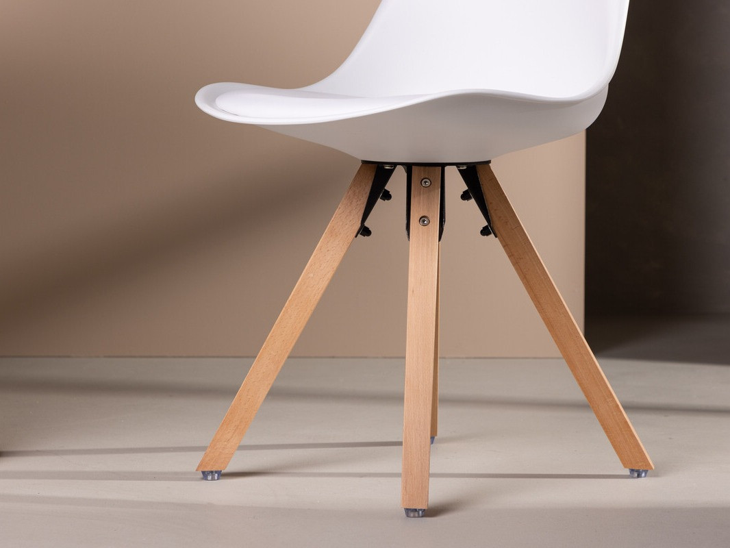 Chair Dallas 3478 (White + Light wood)
