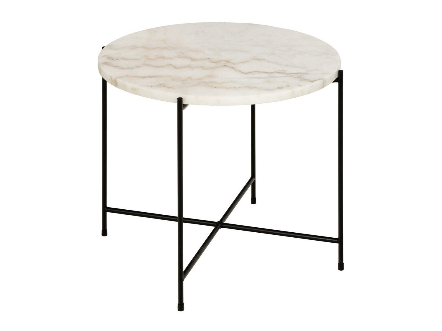 Side table Norsica 608 (White marble + Black)