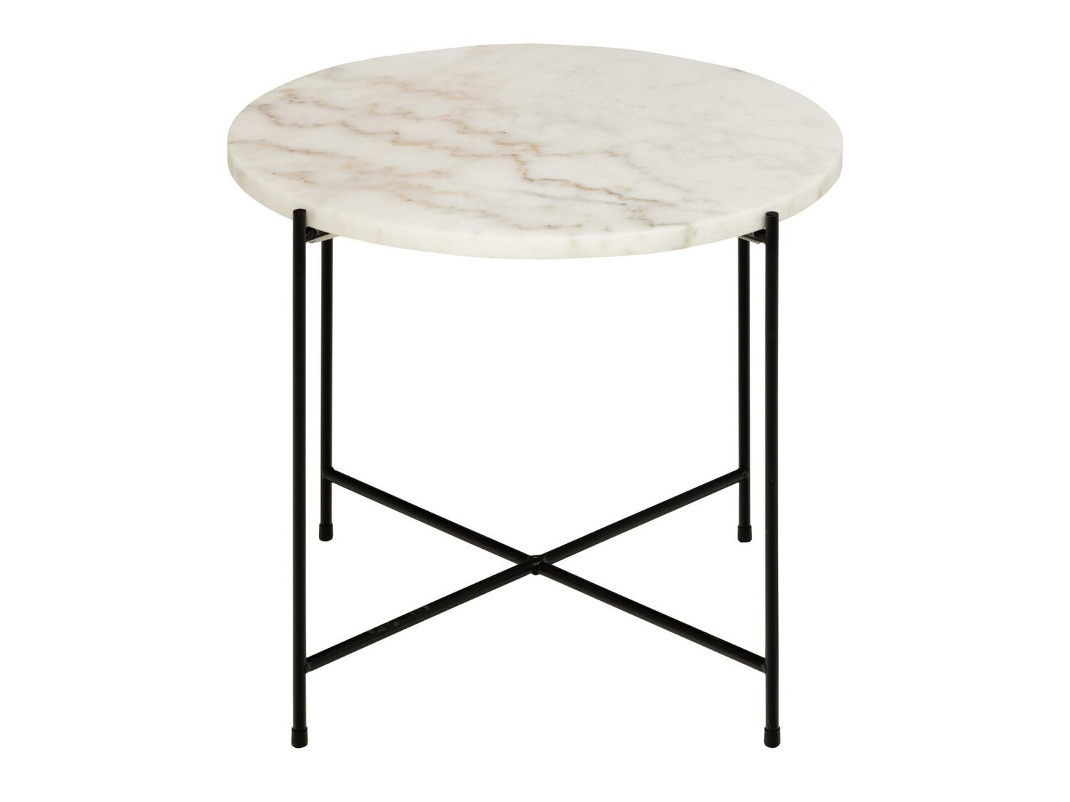 Side table Norsica 608 (White marble + Black)