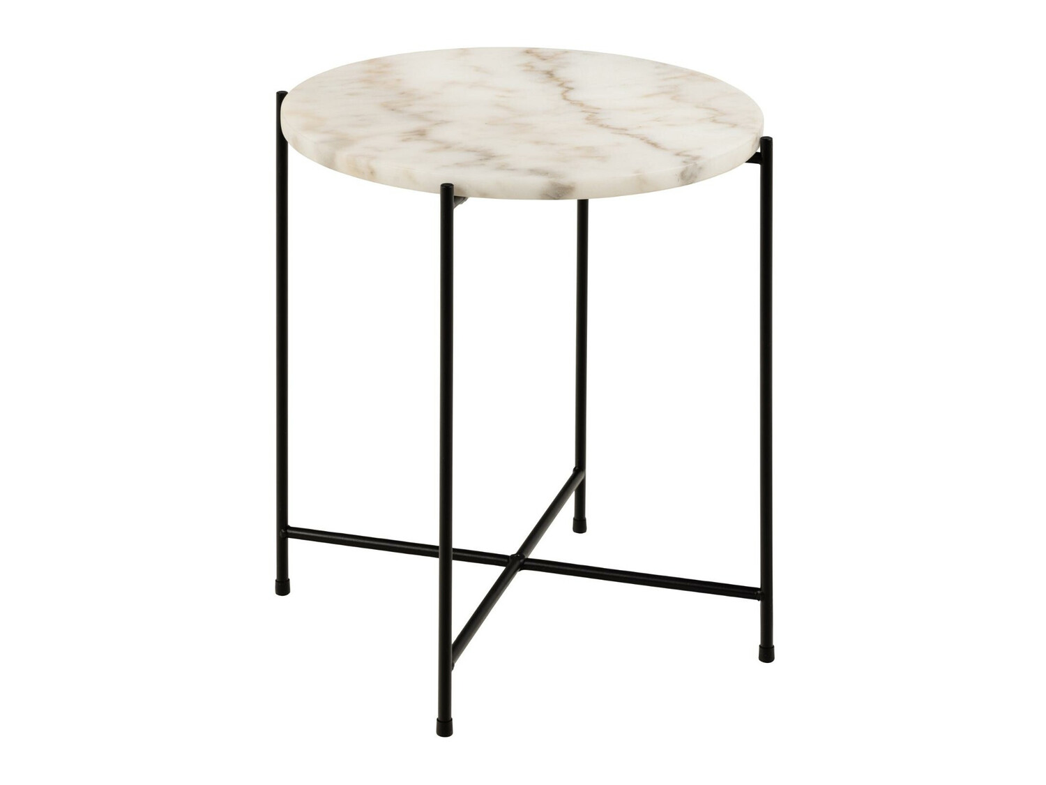 Side table Norsica 609 (White marble + Black)