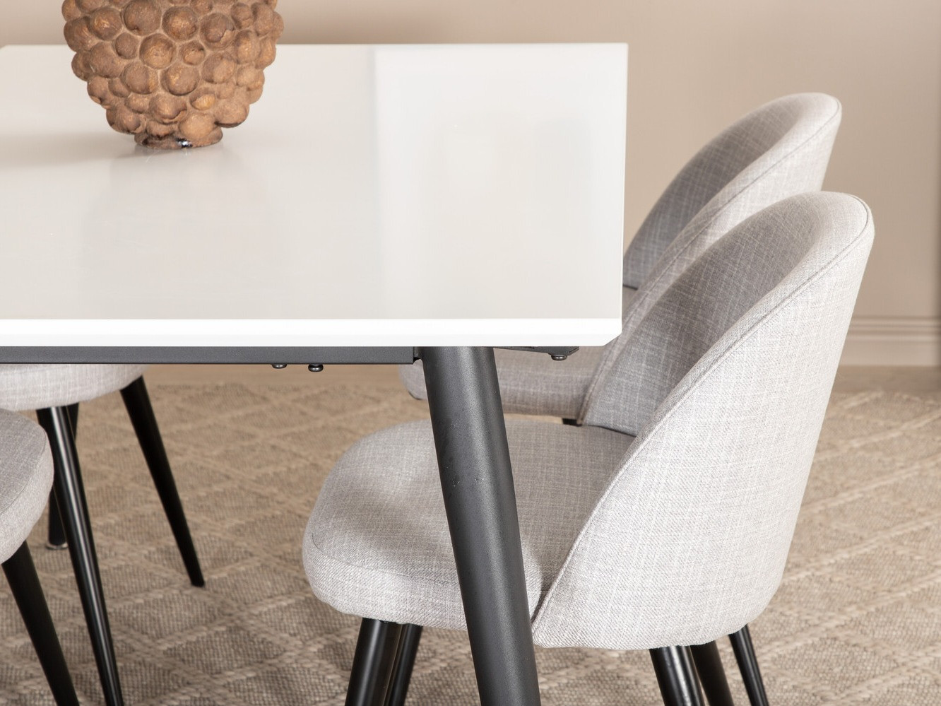 Dining set Dallas 2731 (Light grey + Black)