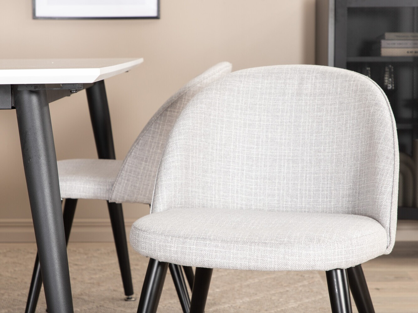 Dining set Dallas 2731 (Light grey + Black)