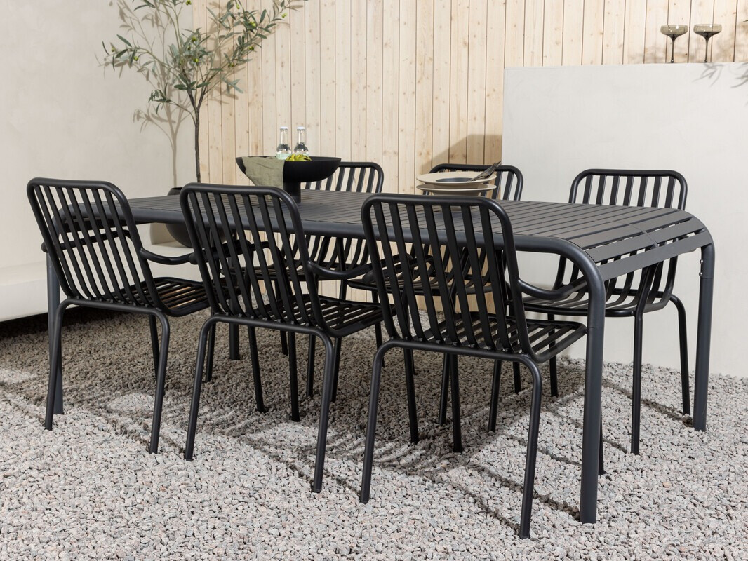 Table and chairs set Dallas 3541 (Black)
