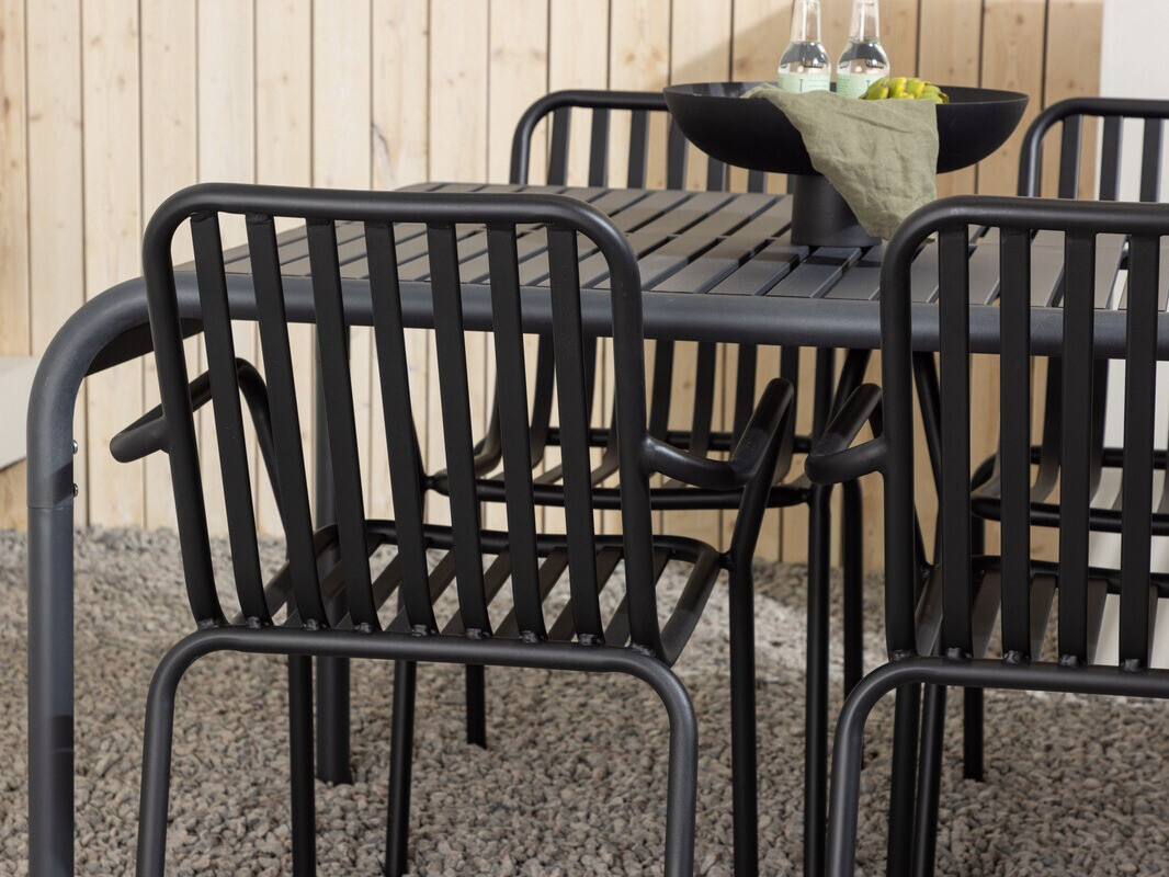 Table and chairs set Dallas 3541 (Black)
