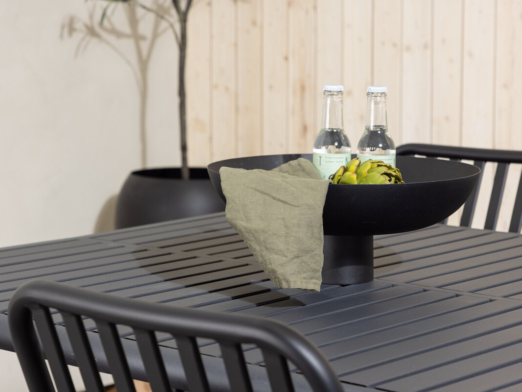 Table and chairs set Dallas 3541 (Black)