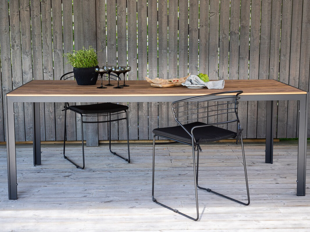 Outdoor table Dallas 3890 (Black + Brown)