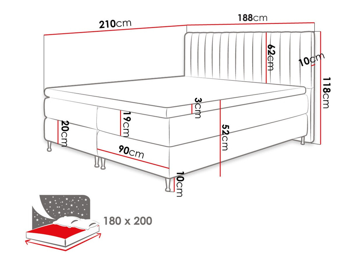 Continental bed ComfiDream Fjorina (Fresh 11)