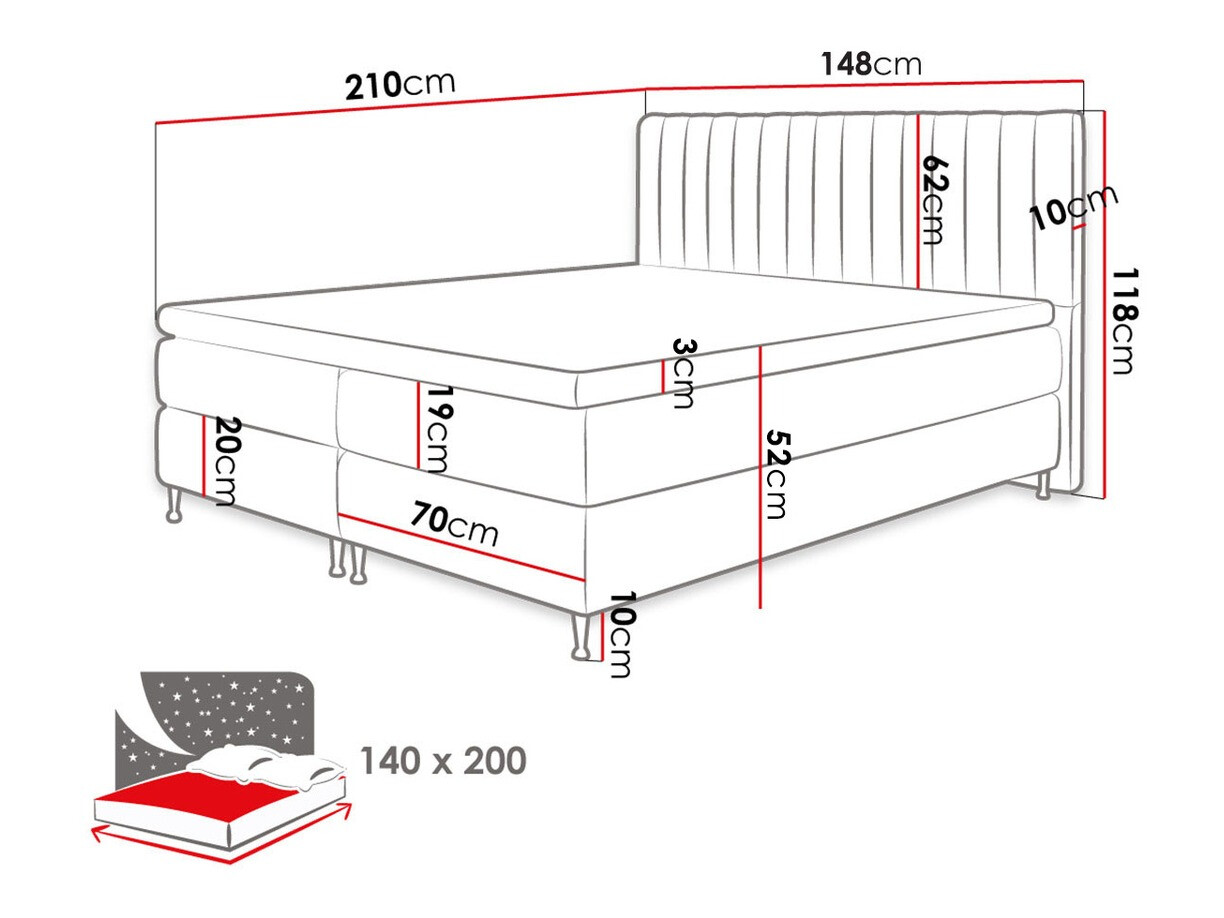 Continental bed ComfiDream Fjorina (Fresh 13)