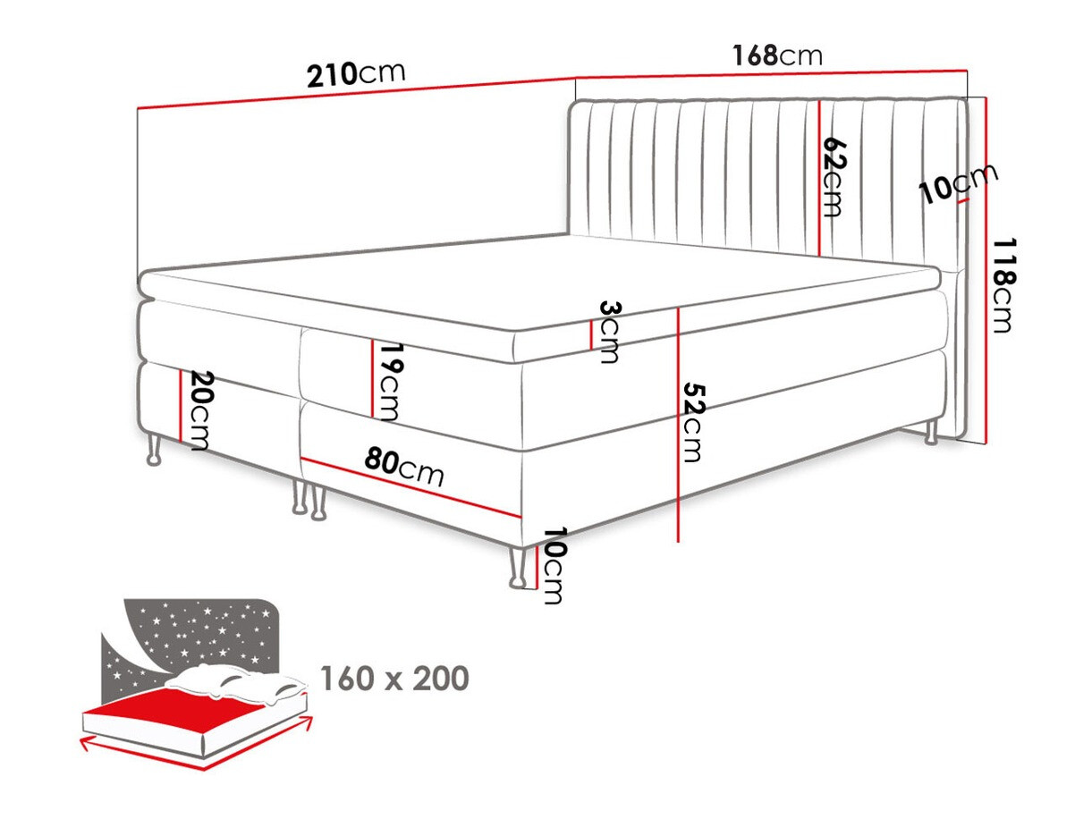 Continental bed ComfiDream Fjorina (Fresh 13)