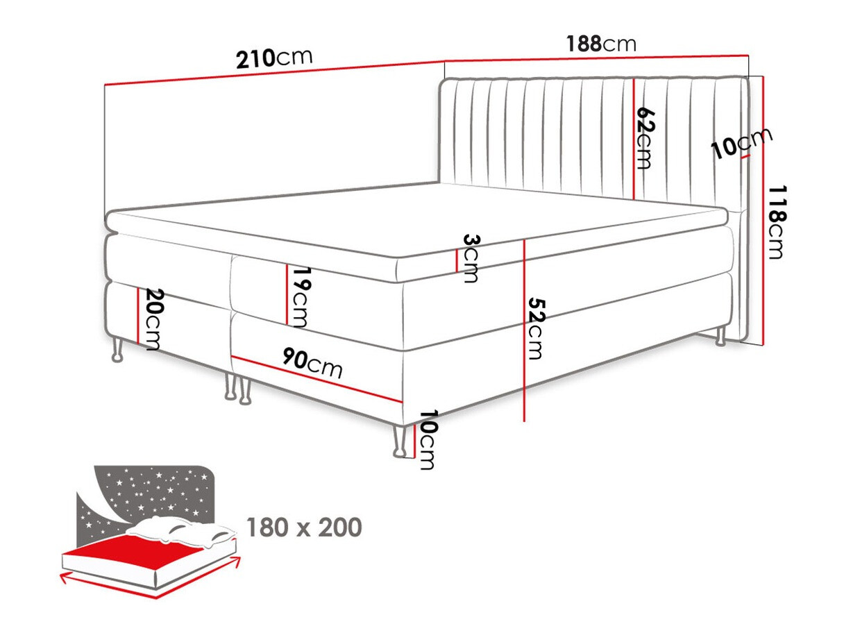 Continental bed ComfiDream Fjorina (Fresh 13)
