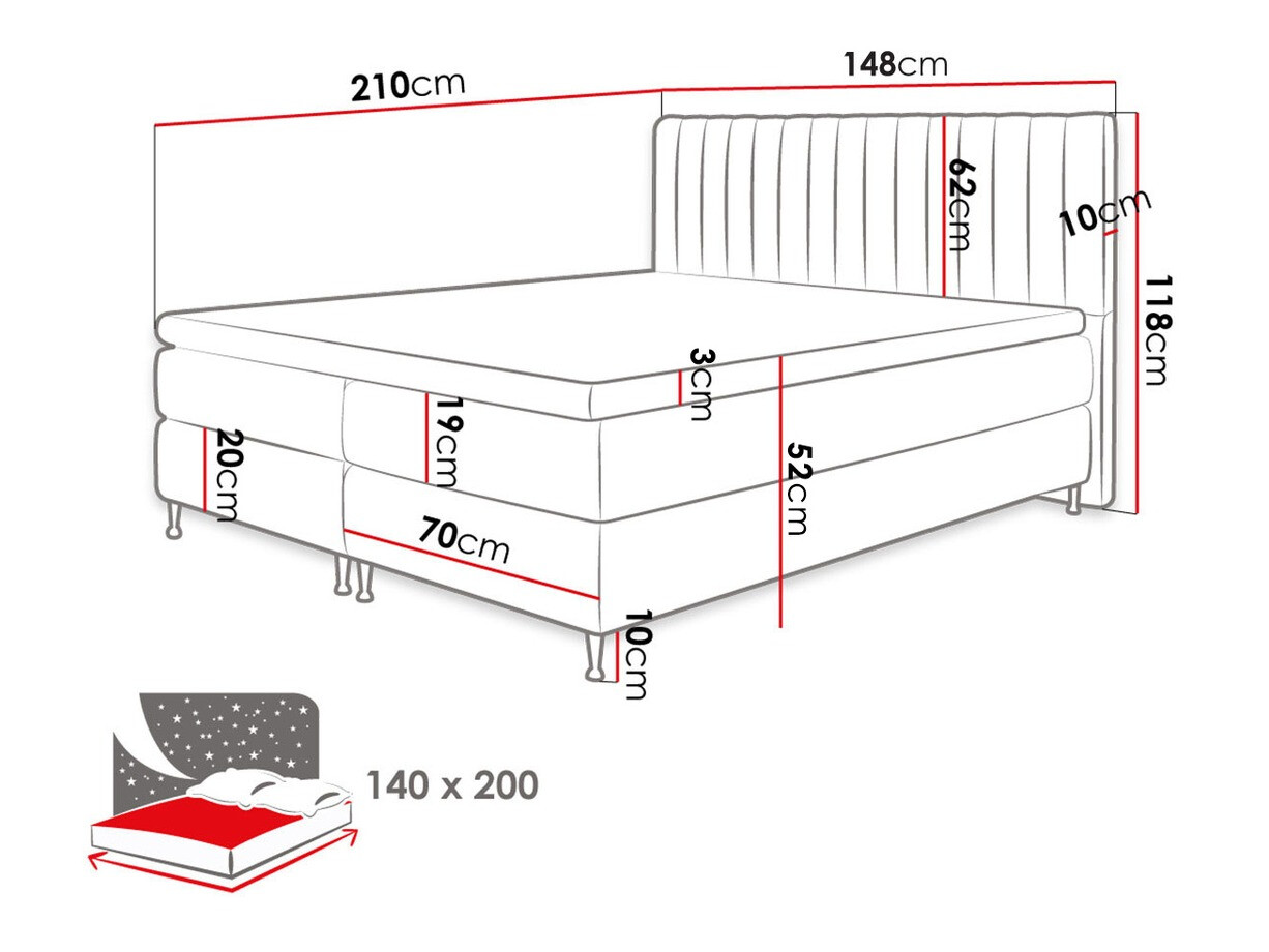 Continental bed ComfiDream Fjorina (Fresh 32)