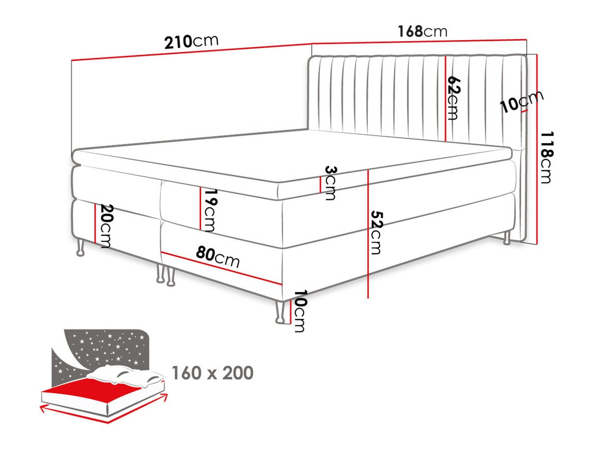 Continental bed ComfiDream Fjorina (Fresh 32)