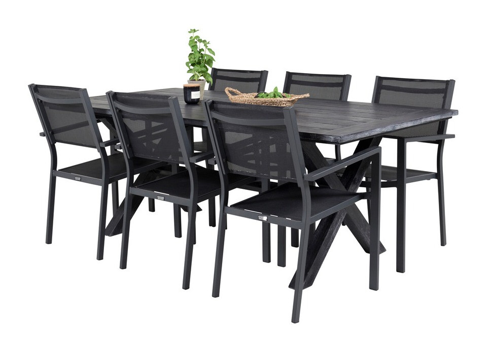 Table and chairs set Dallas 3641 (Black)