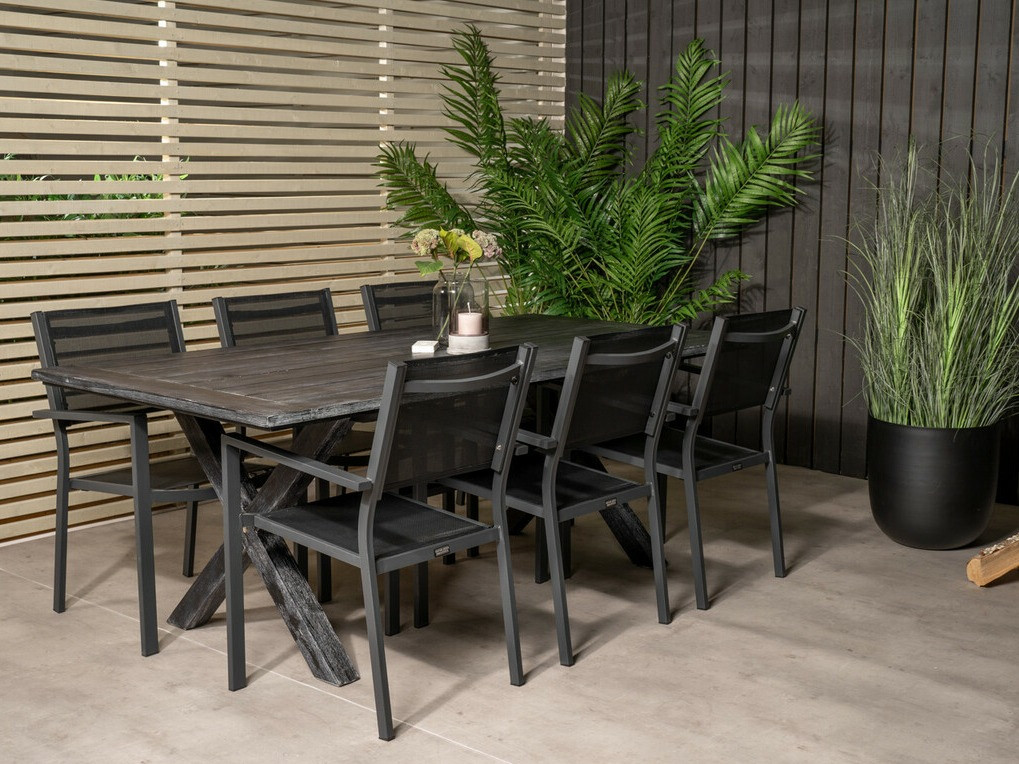 Table and chairs set Dallas 3641 (Black)