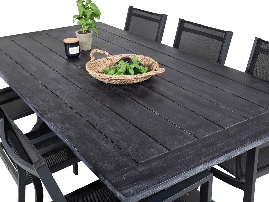 Table and chairs set Dallas 3641 (Black)