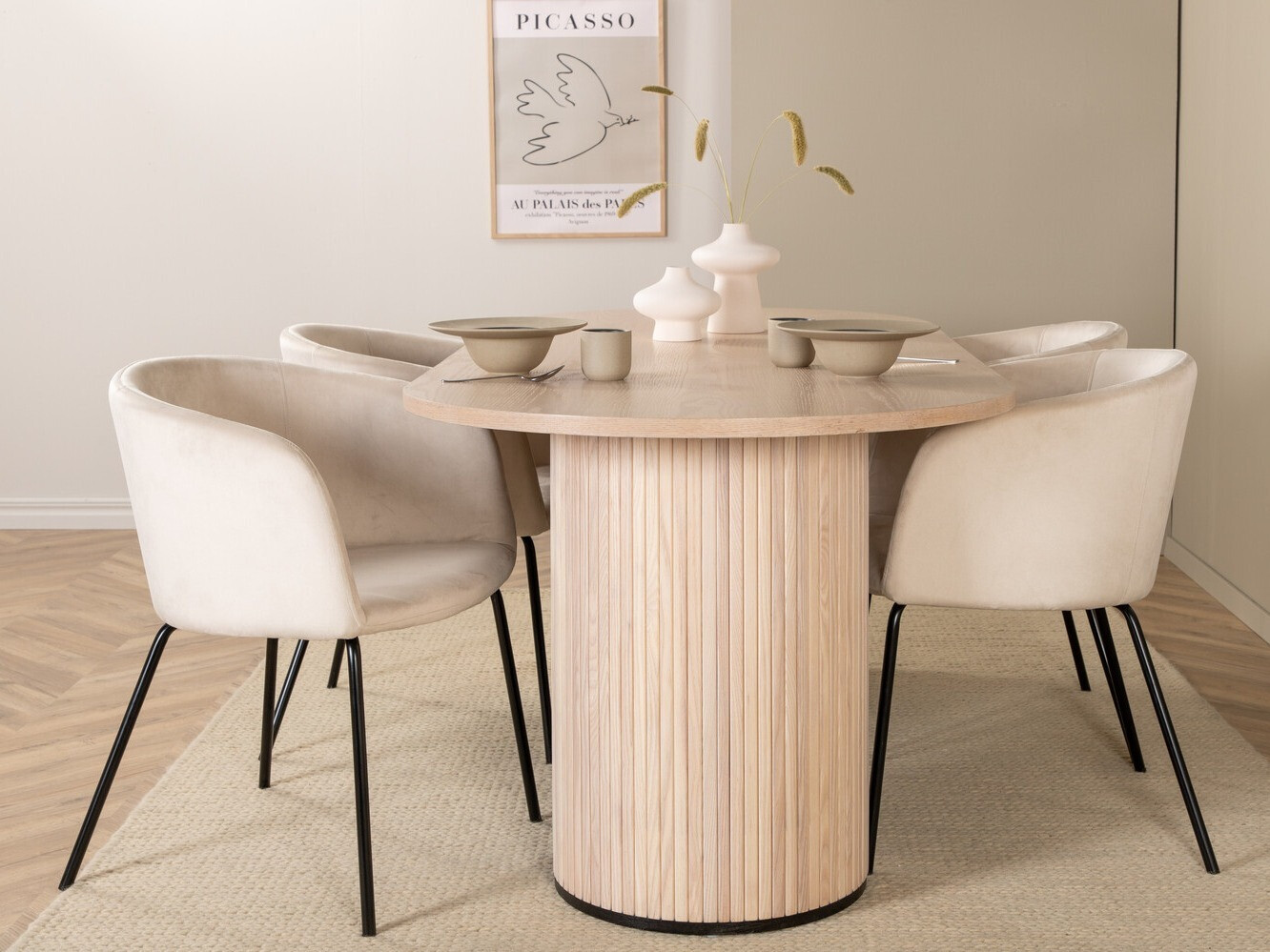 Dining set Dallas 2767 (Cream + Black)