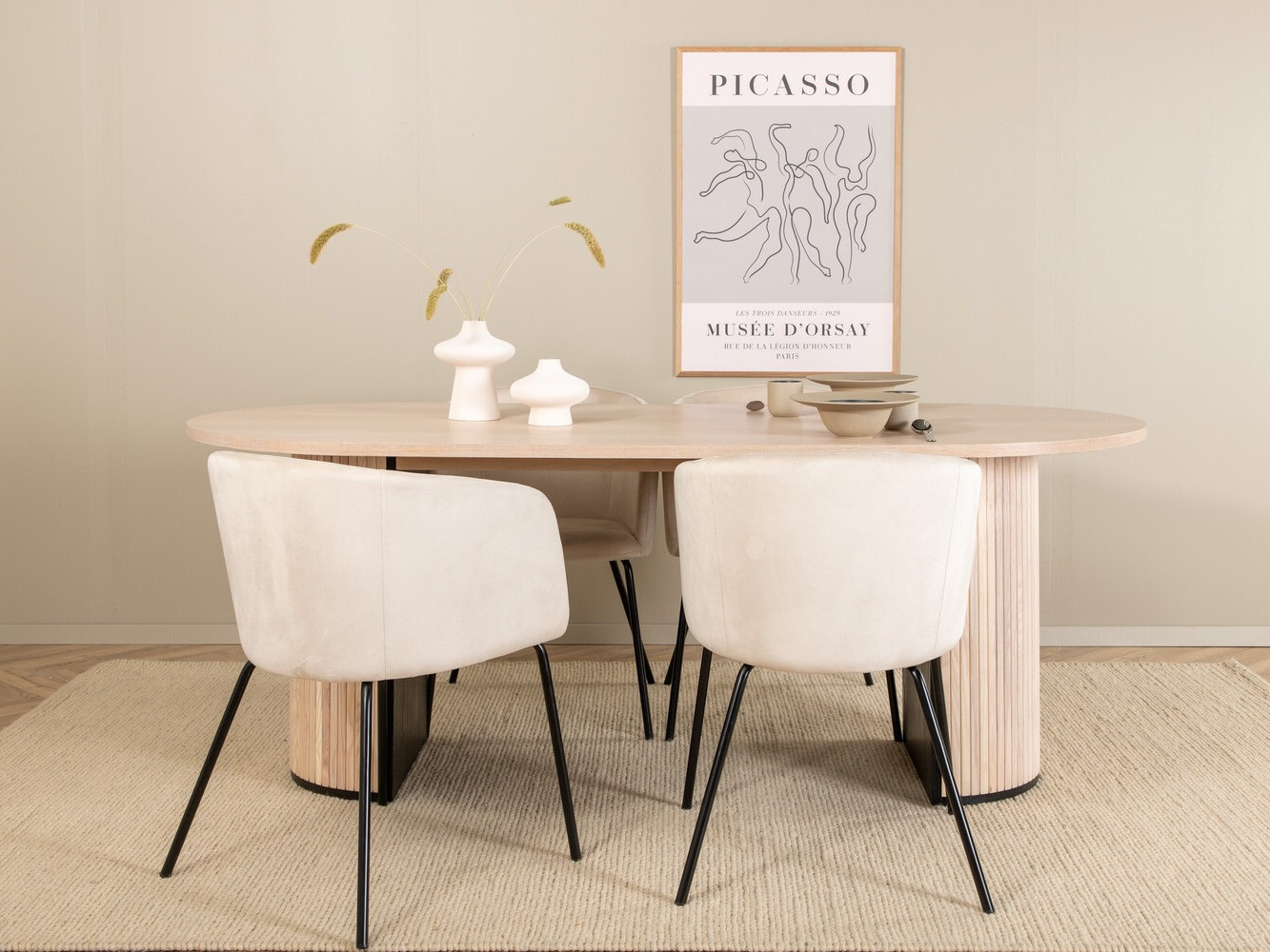 Dining set Dallas 2767 (Cream + Black)