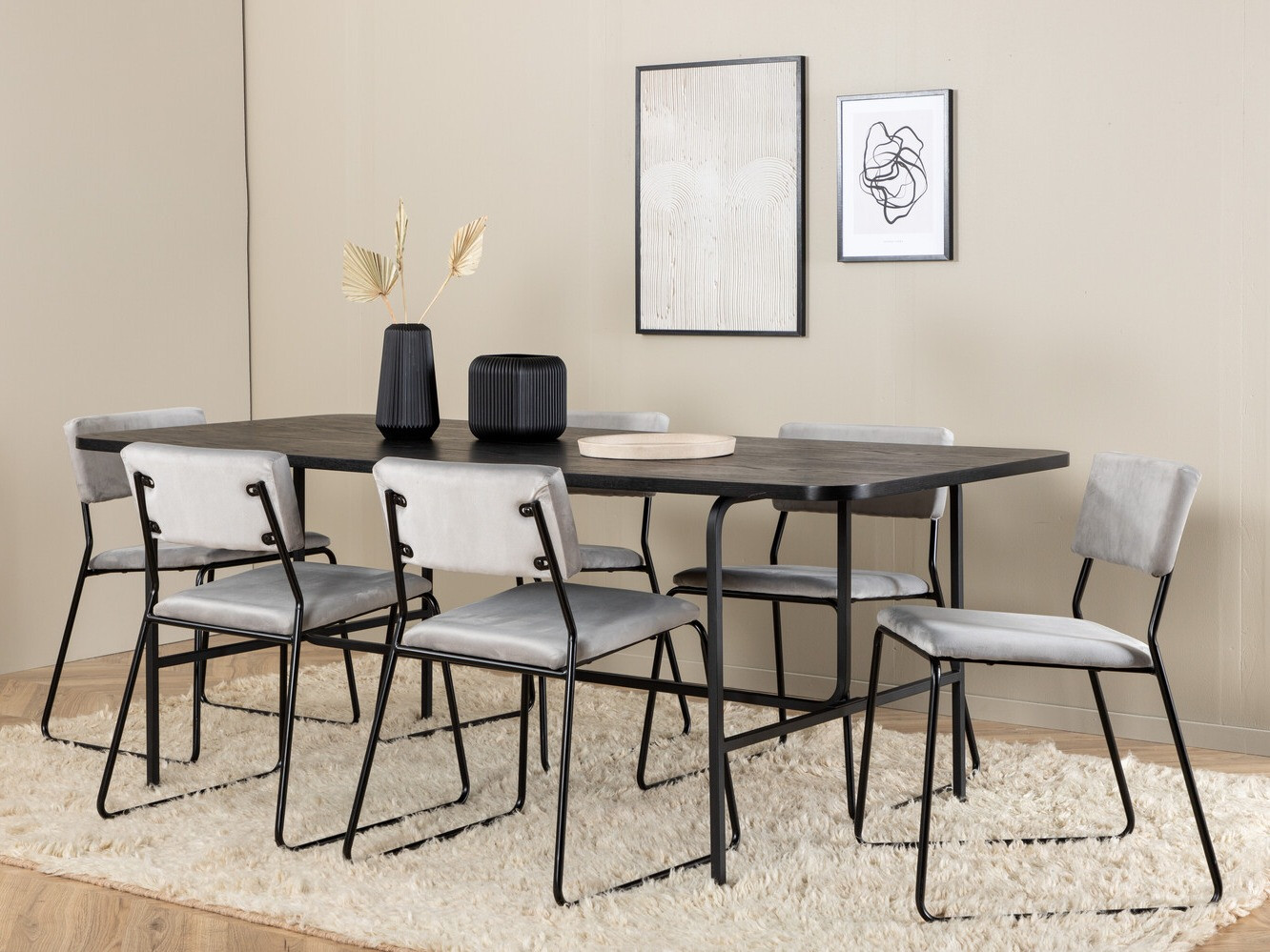 Dining set Dallas 2790 (Grey + Black)