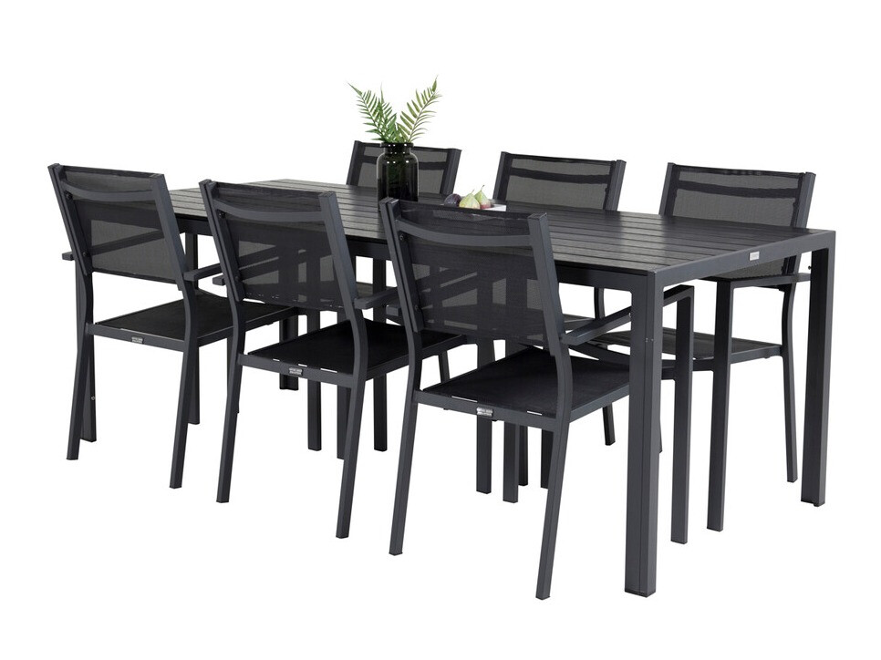 Table and chairs set Dallas 4806 (Black)