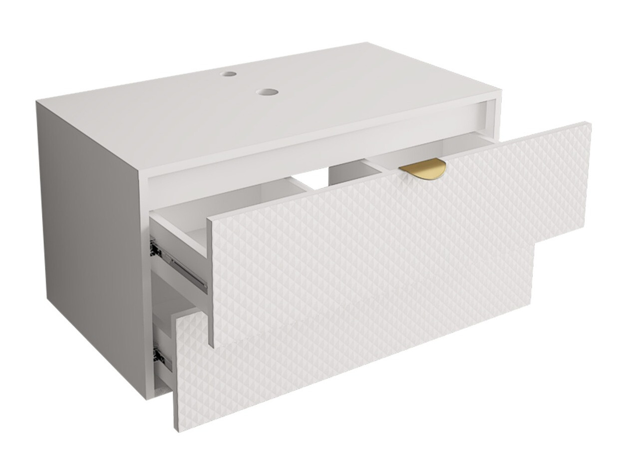 Wall-mounted bathroom cabinet for washbasin Fenenou 101 (Black)