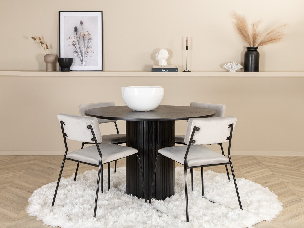Dining set Dallas 3084 (Grey + Black)