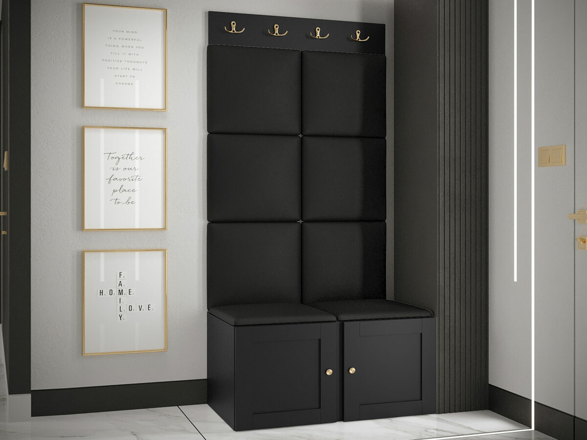 Hallway set Hartford 375 (Faux leather Soft 011)