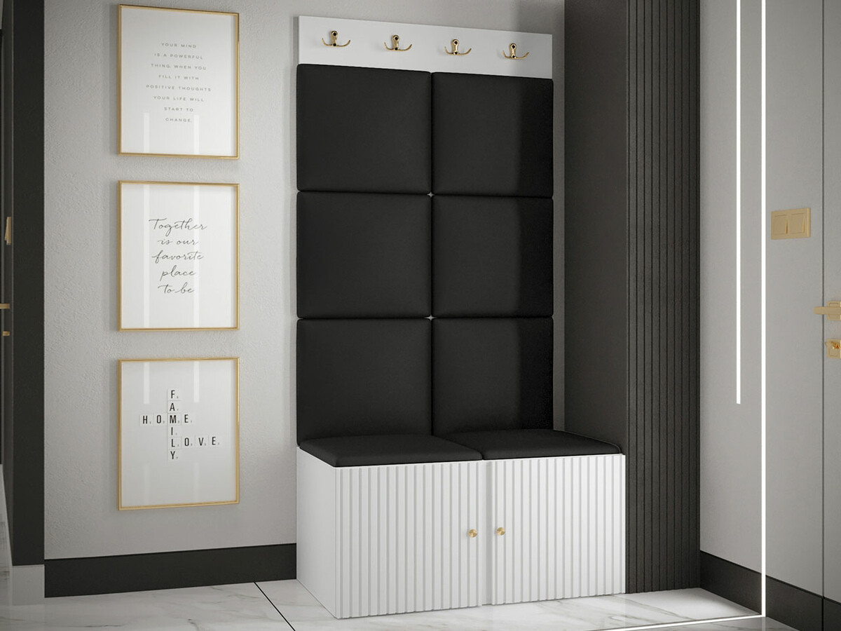 Hallway set Hartford 383 (Faux leather Soft 011)