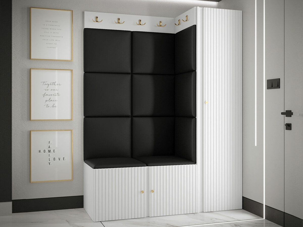 Hallway set Hartford 385 (Faux leather Soft 011)