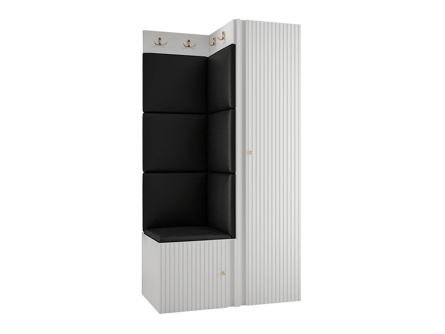 Hallway set Hartford 390 (Faux leather Soft 011)