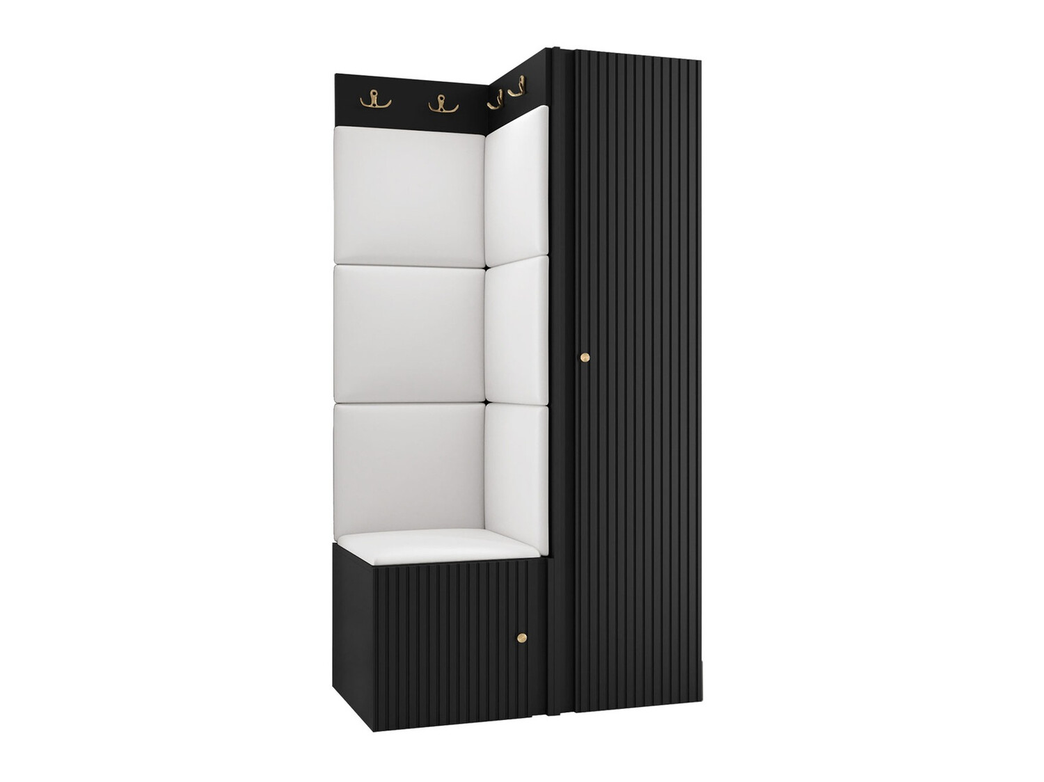 Hallway set Hartford 390 (Faux leather Soft 017)